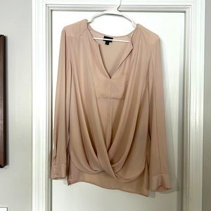 Long sleeve draped blouse
